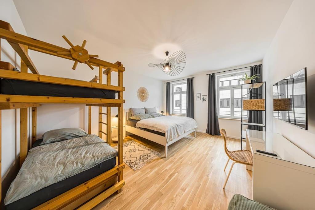 Stylisches Zentrales City-Apartment Mit 2 Balkonen Lipsko Exteriér fotografie